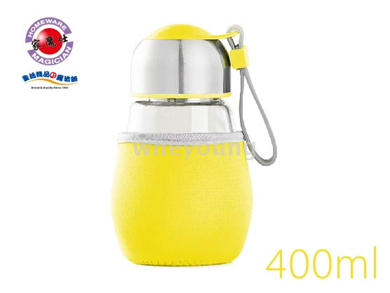 家魔仕 玻璃企鵝瓶400ml HM-3563黃/綠/藍